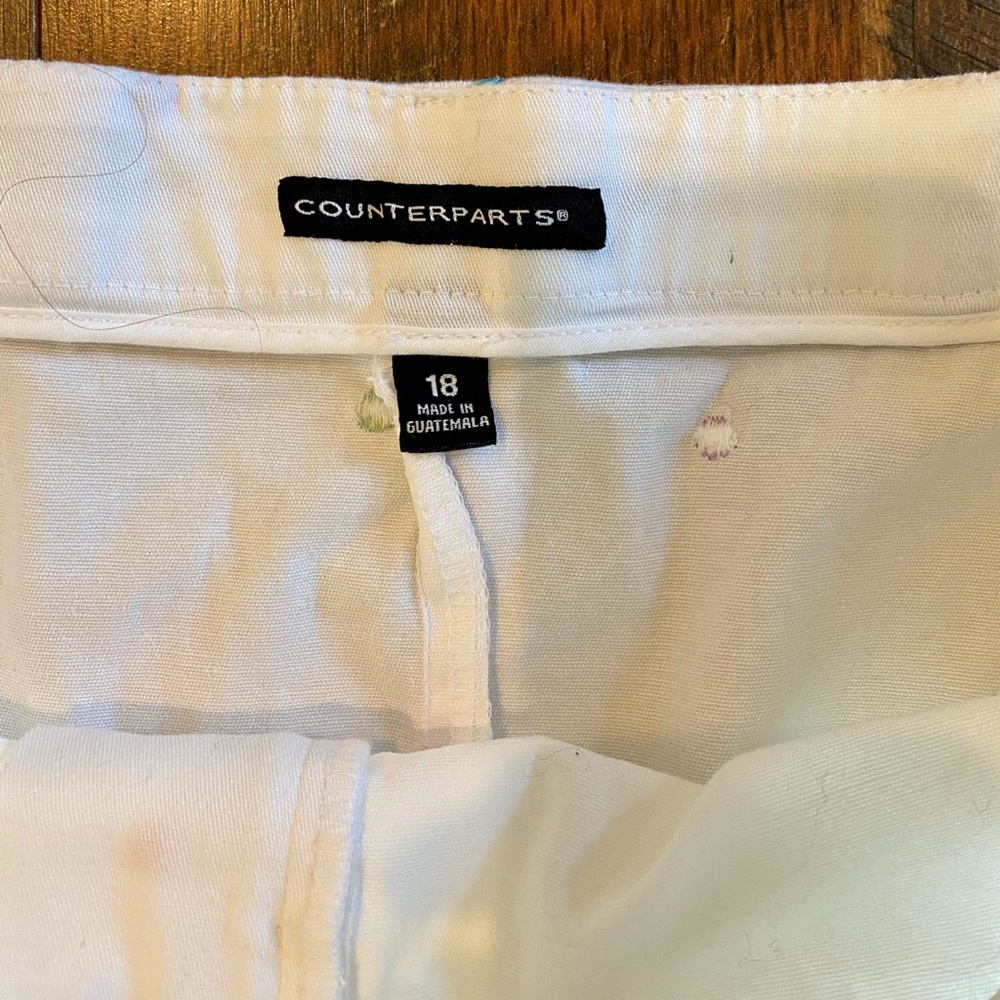 COUNTERPARTS White Polka Dot Mini Skirt - Size 18 - Picture 5 of 6
